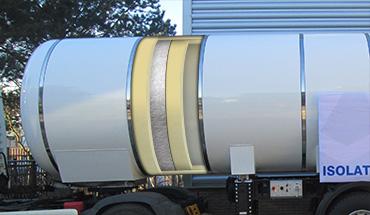 Cold insulation of CO2 trailers and tankers