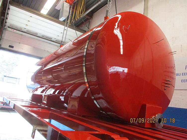 Geïsoleerde koeltank met coating