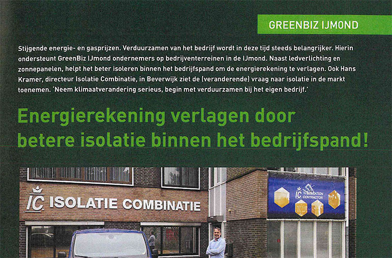 Isolatie Combinatie in de IJmondiaan Business